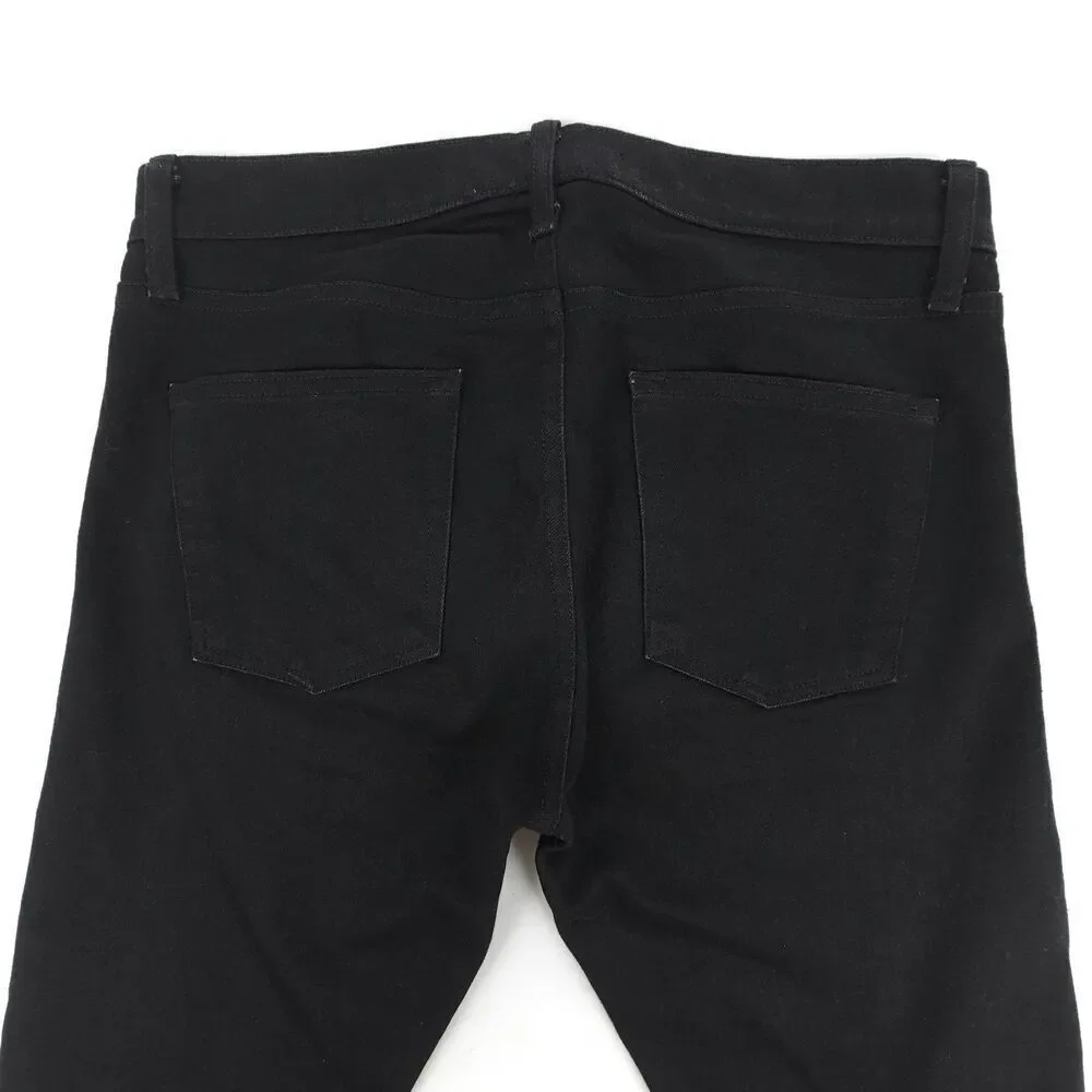 BUCK MASON Slim Fit Japanese Selvedge Jeans Black Denim Minimal Quiet Luxury 34